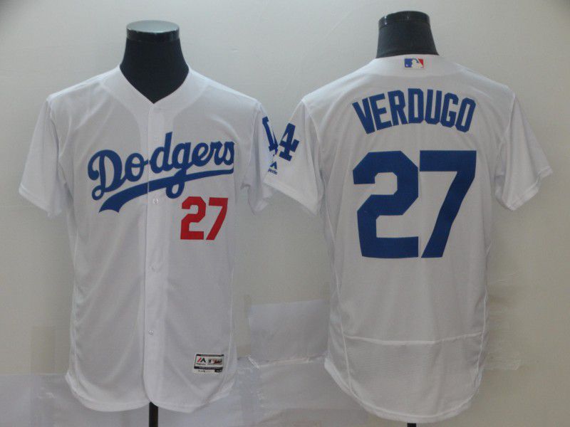 Men Los Angeles Dodgers 27 Verdugo White Elite MLB Jersey